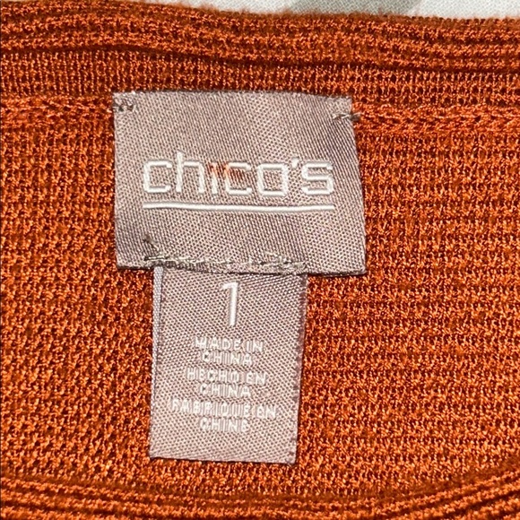 Rust Orange Knit Top with Side Buttons - Picture 8 of 8